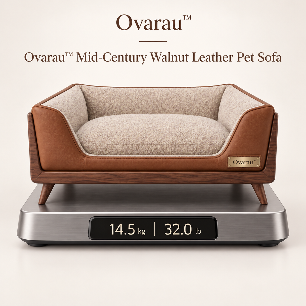 Ovarau™ Mid-Century Chestnut Pet Sofa view 4