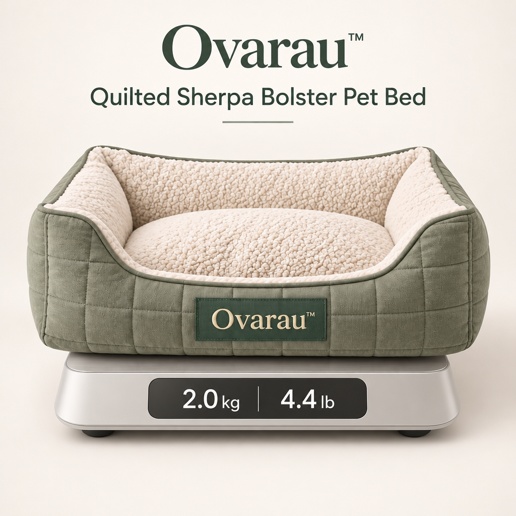 Ovarau™ Olive Stitch Bolster Pet Bed view 3