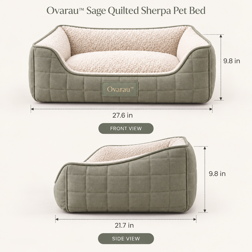 Ovarau™ Sage Haven Quilted Pet Bed view 3