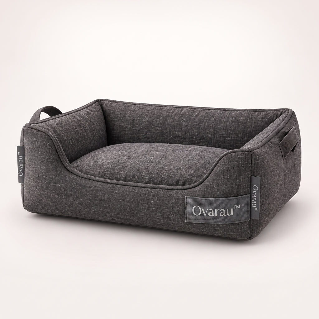 Ovarau™ Charcoal Retreat Bolster Pet Bed view 1