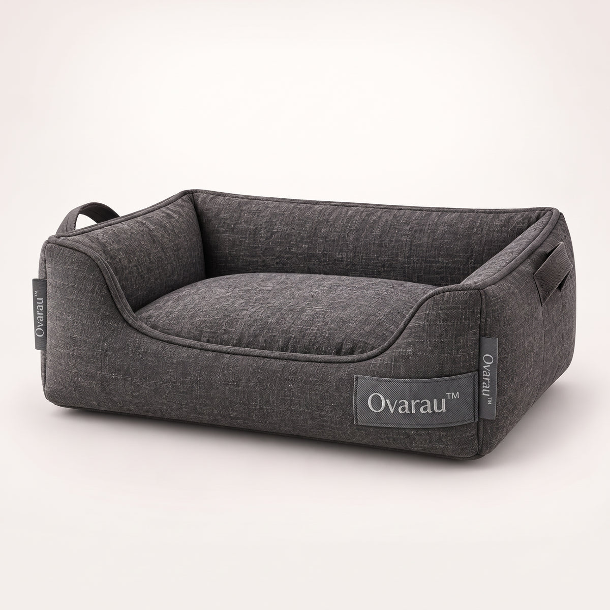 Ovarau™ Charcoal Retreat Bolster Pet Bed view 1