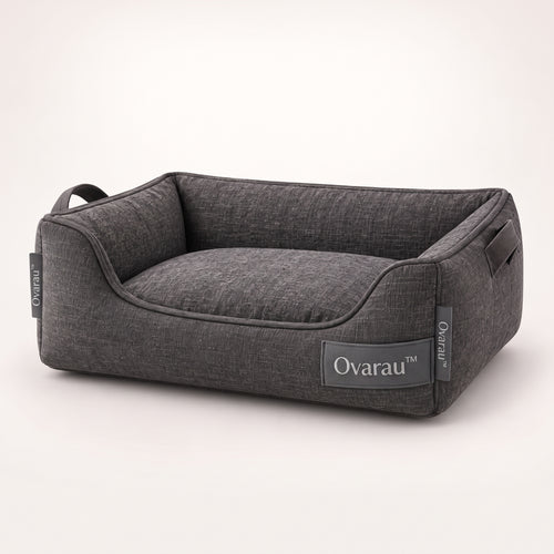 Ovarau™ Charcoal Retreat Bolster Pet Bed view 1