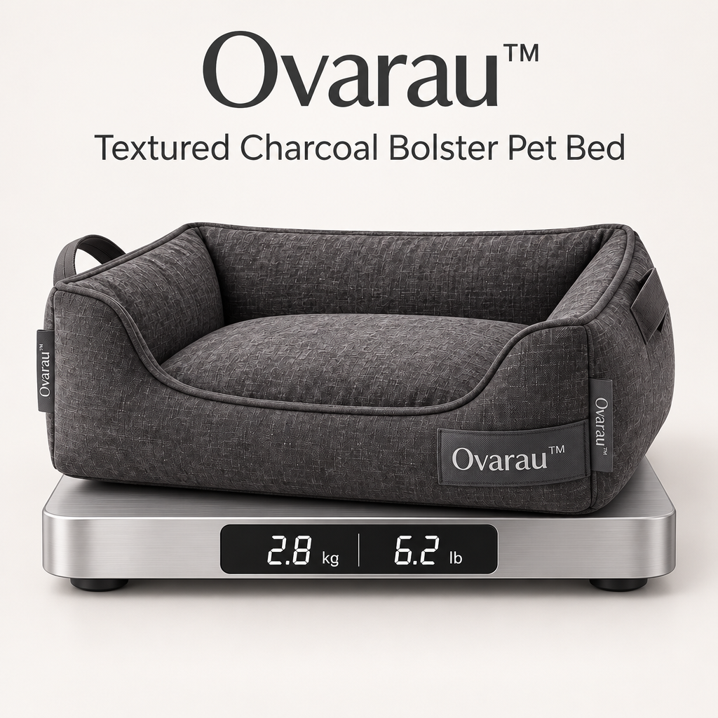 Ovarau™ Charcoal Retreat Bolster Pet Bed view 4