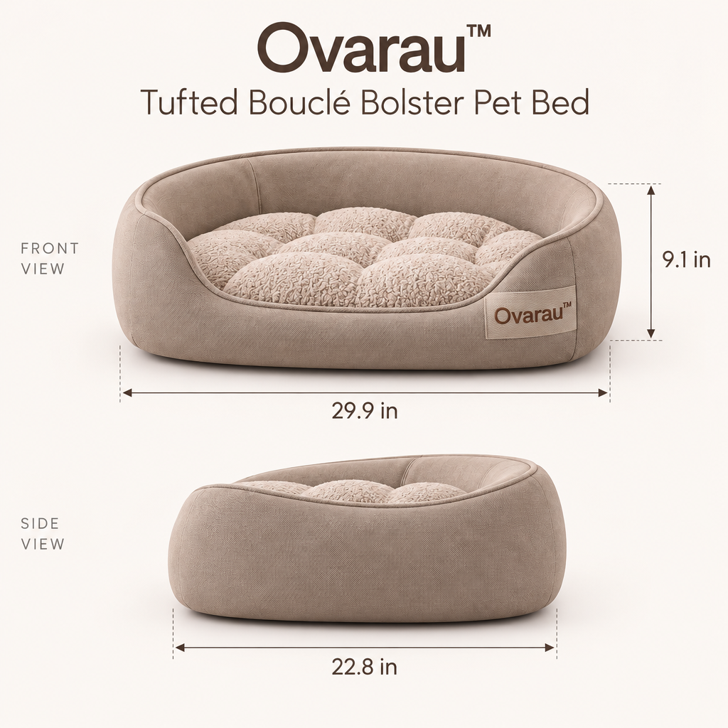 Ovarau™ Pebble Tuft Round Pet Bed view 2