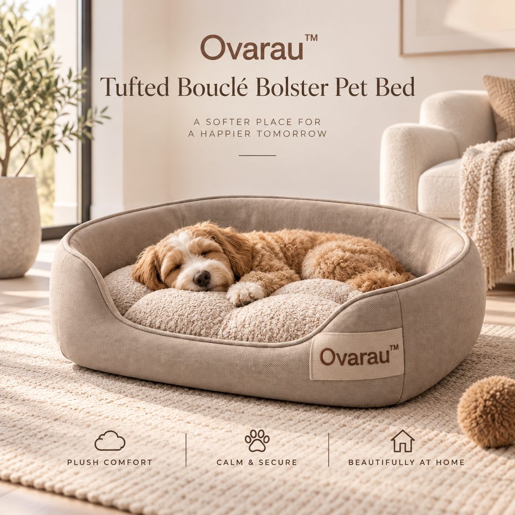 Ovarau™ Pebble Tuft Round Pet Bed view 3