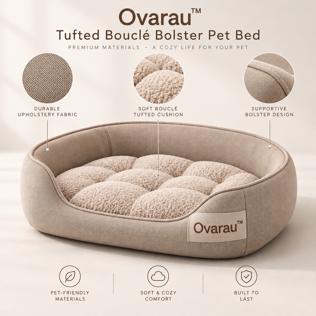 Ovarau™ Pebble Tuft Round Pet Bed view 4