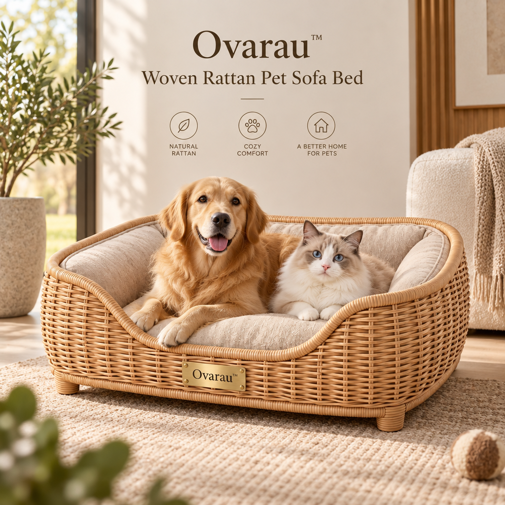 Ovarau™ Honey Weave Lounge Pet Sofa view 3