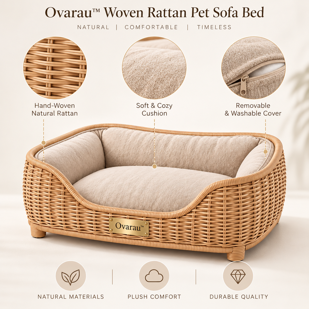 Ovarau™ Honey Weave Lounge Pet Sofa view 4