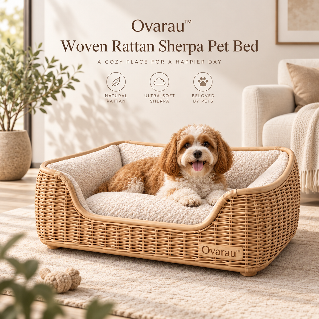 Ovarau™ Natural Weave Nest Pet Bed view 2