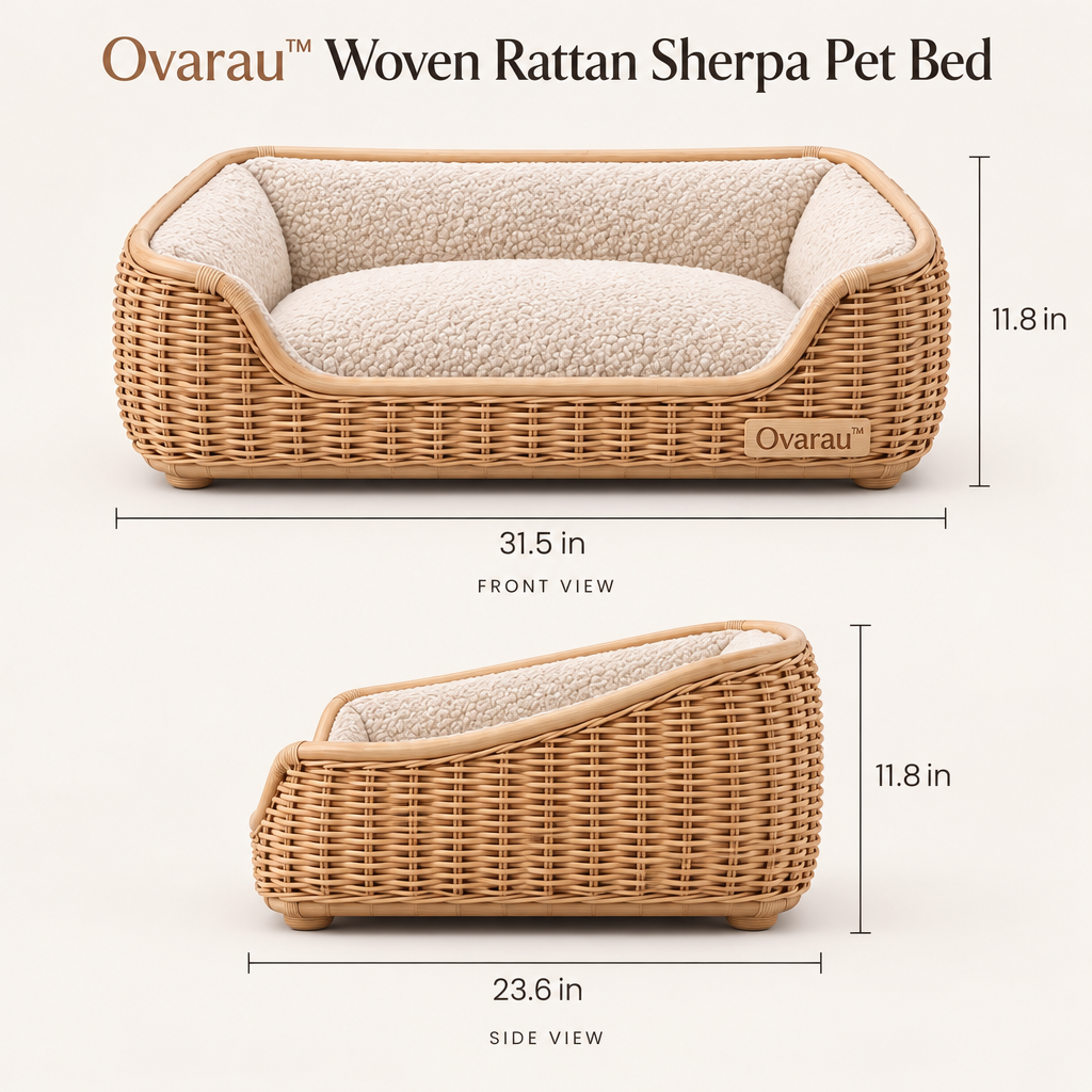 Ovarau™ Natural Weave Nest Pet Bed view 4