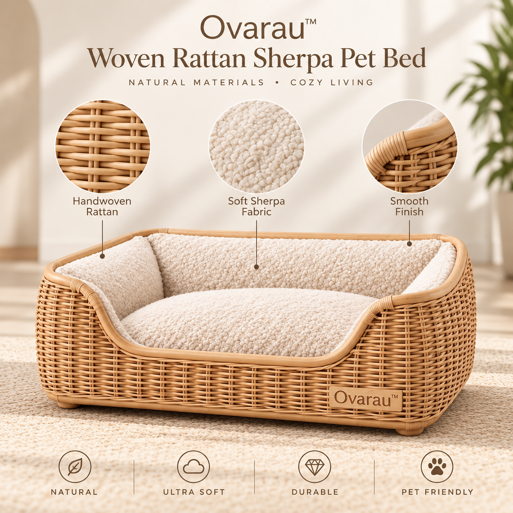 Ovarau™ Natural Weave Nest Pet Bed view 5